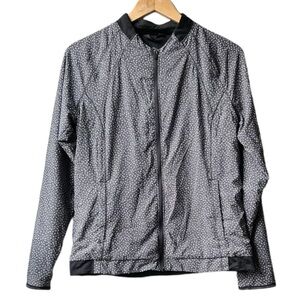Lululemon Hit It Jacket in Frozen Fizz White Black / Black Sz 8